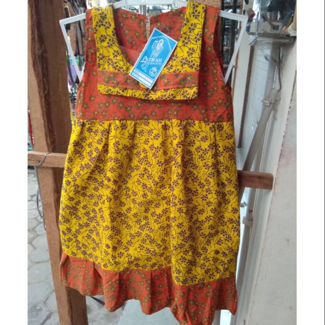 DRESS ANAK BUNGA USIA 5-7 TAHUN BAHAN KATUN - BAJU ANAK PEREMPUAN MURAH - SOUVENIR JOGJA