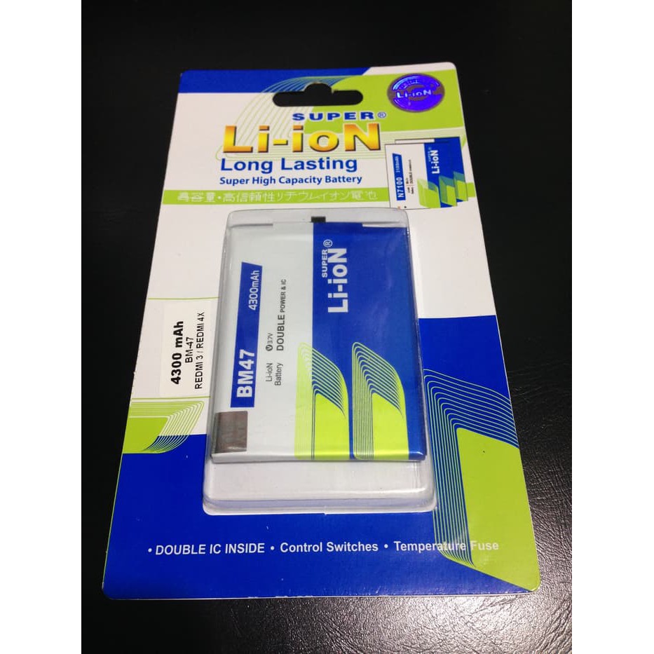 [termurah] Baterai Xiaomi Redmi 3 Redmi 4x Bm47 4300Mah Super Li-Ion Double IC