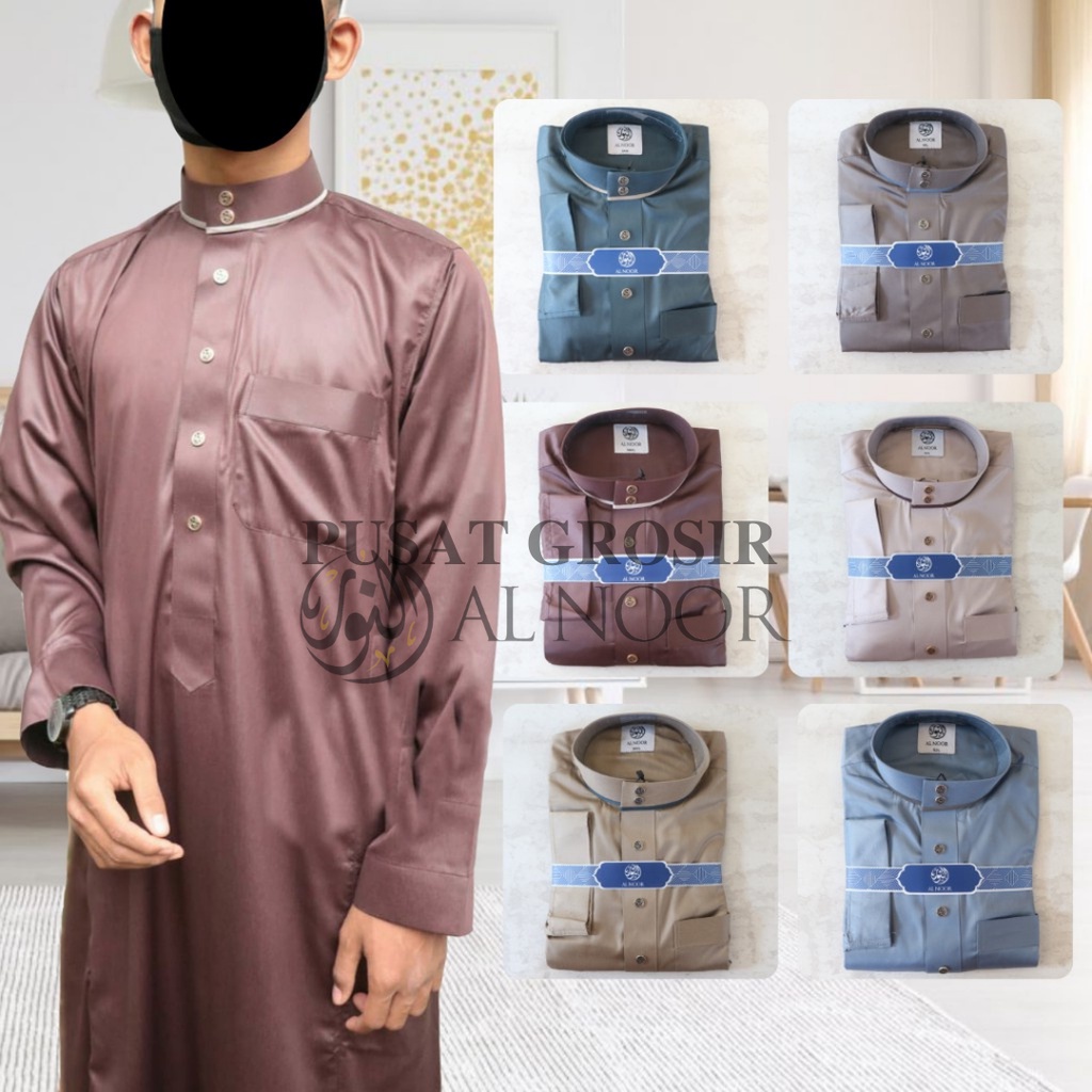 Jubah Saudi | Gamis Pria | Al Noor Kombi Kerah - Pusat Grosir Al Noor