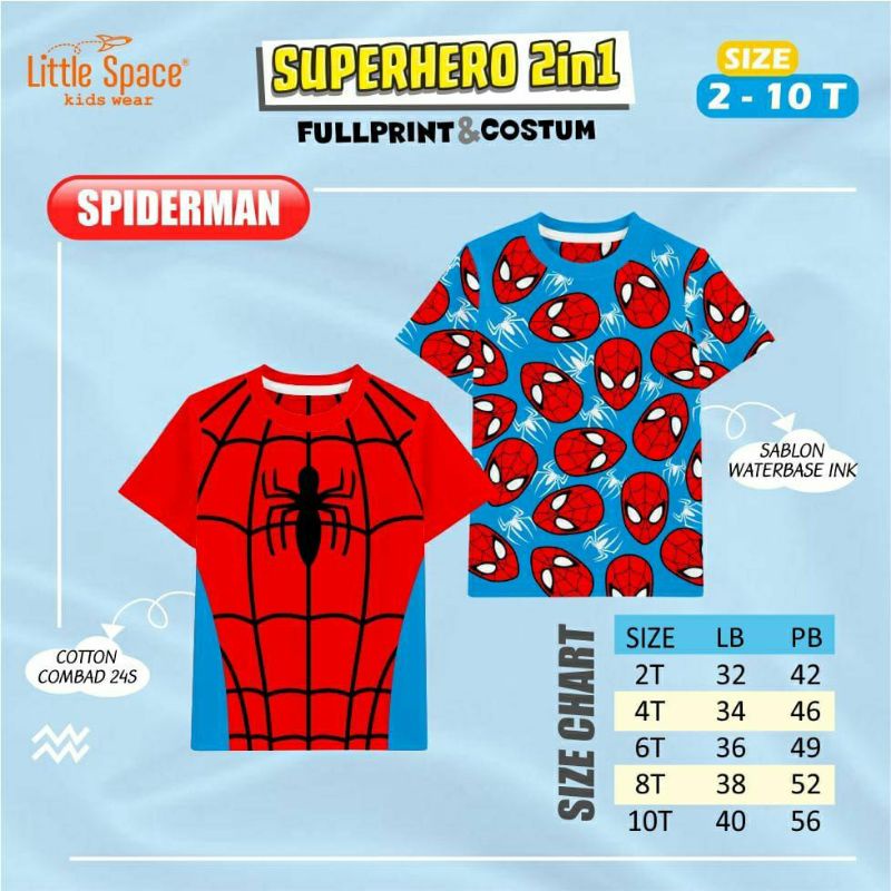 Baju superhero/kaos superhero littlespace/baju anak superhero