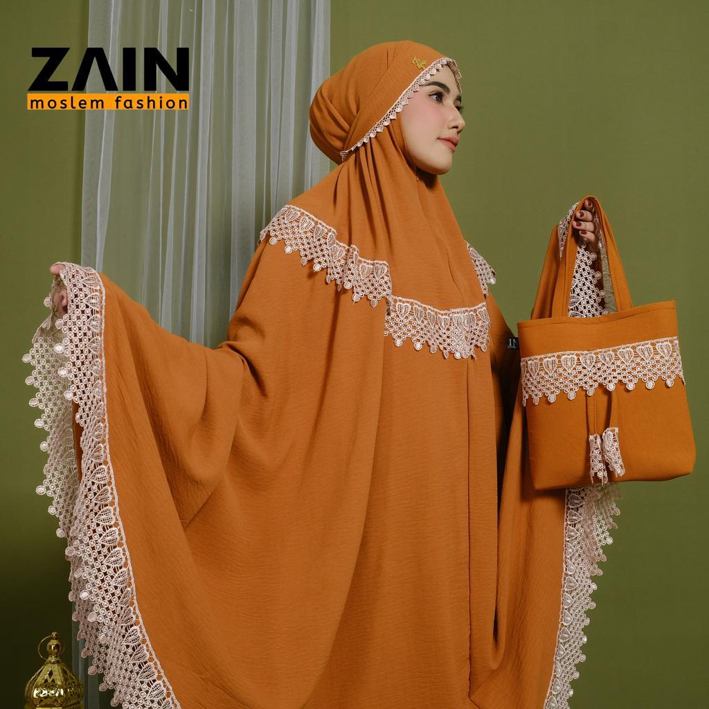 ZAIN - Mukena Dewasa Shanum 3in1 Crinkle Airplow Premium Jumbo Mewah