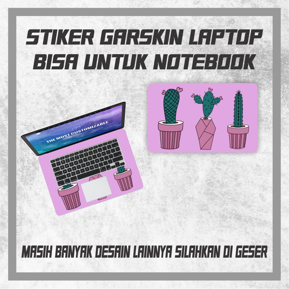 

Stiker Garskin Laptop Sticker Leptop Motif Kaktus