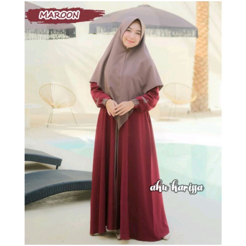 READY HANIZA SET SYAR'I AKU KARISSA//GAMIS BEST SELLER-Marun