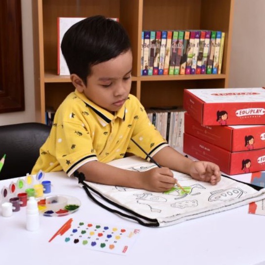 EDUPLAY MAINAN EDUKASI ANAK PAINTING KIT SERIES Melukis Mewarnai Cat Warna Edukasi Anak Balita Bayi