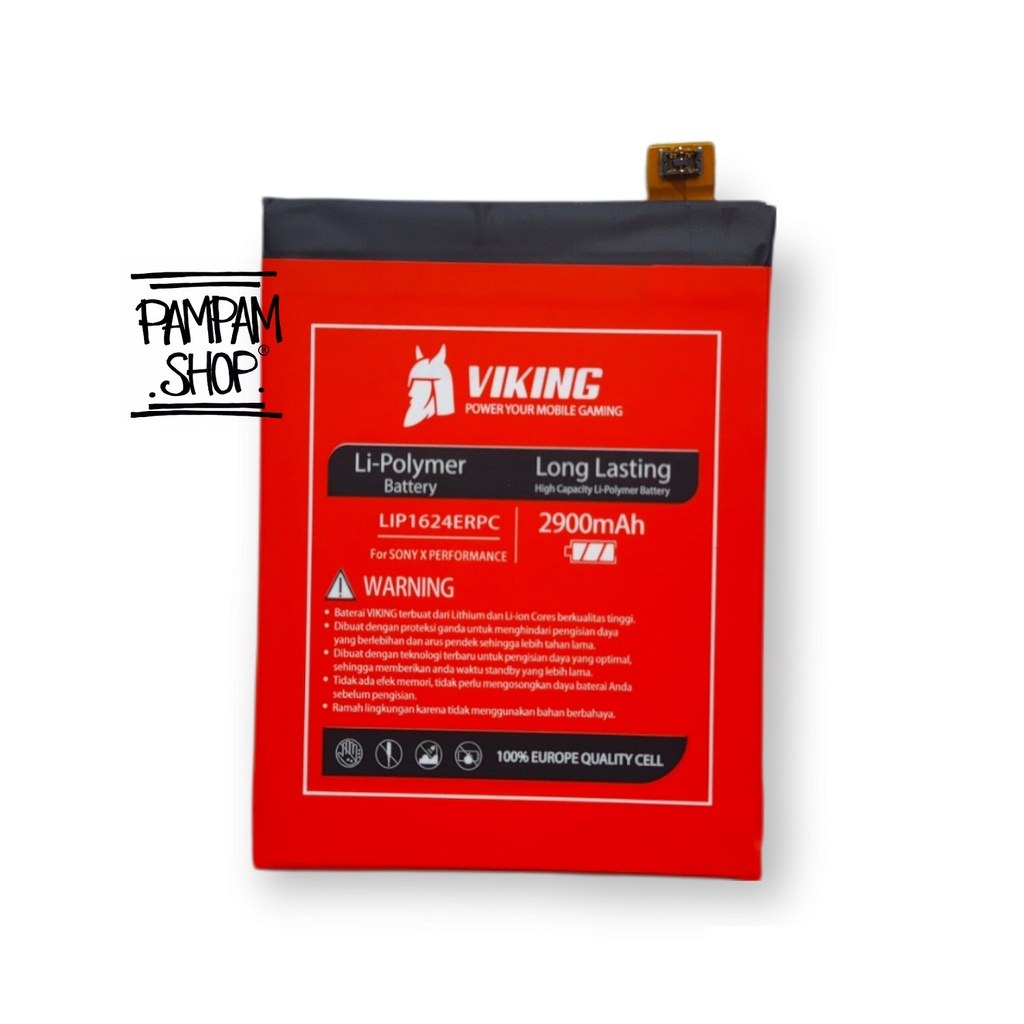 Baterai VIKING Double Power Original Sony Xperia X Performance XP LIP1624ERPC F8132 F8131 AU SOV33 SO-04H SO-04H Batre Batrai Battery Ori Handphone HP SOV 33