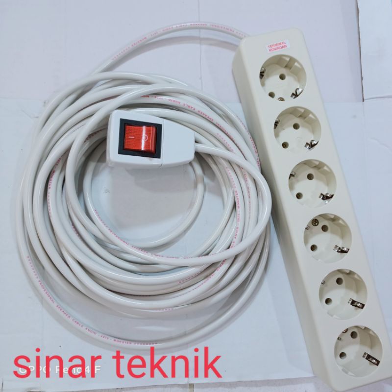 Stopkontak uticon 1, 2, 3, 4, 5, 6 Lubang/Steker lampu on off /kabel 1,2,3,4,5,7,8,10 Meter