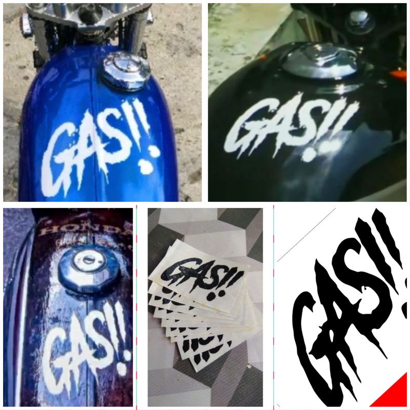 STICKER GAS STICKER MOTOR MOBIL CUTTING