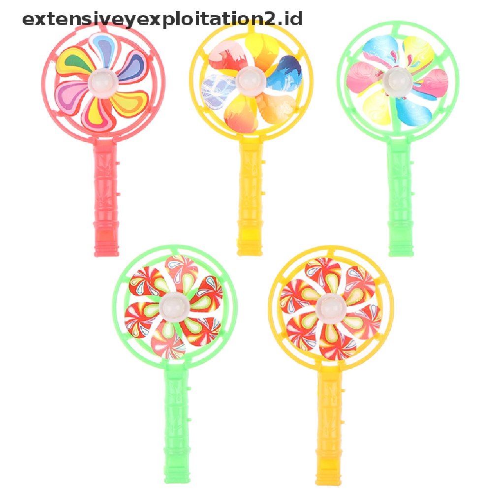 (Hotter) 5pcs/set Colorful Windmill Whistle Mainan Anak Outdoor Playset