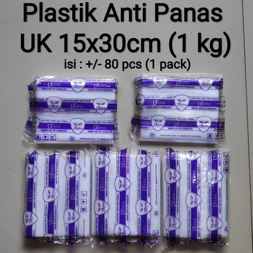 kantong plastik Tahan Panas isi 5 bks (Uk 1/4kg-1/2kg-1kg-2kg -5kg) Plastik Anti Panas