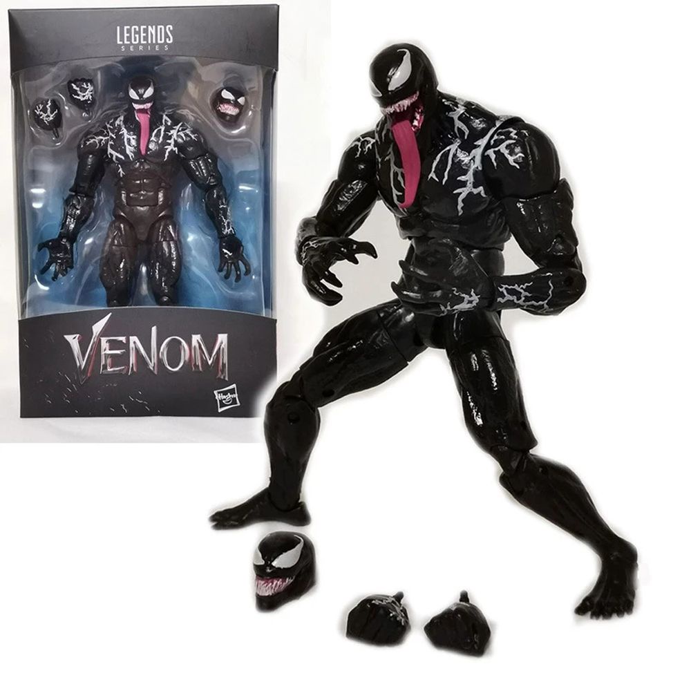 Mainan Action Figure Model Marvel Legends Venom Bahan Pvc Ukuran 18cm 7 Inch Untuk Hadiah Anak