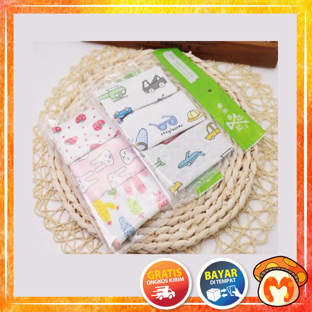 FYG OSM SAPU TANGAN LAP MULUT SELAMPE BAYI / BABY HANDKERCHIEF BOY GIRL 3IN1 BAHAN COTTON