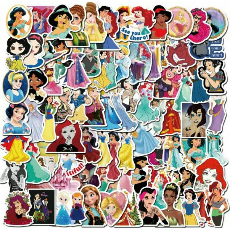 

Stiker grafitti/TUMBLR waterproff murah kartun Disney Princess