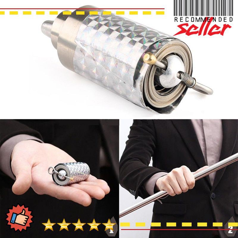 Baru Tongkat Sulap Appearing Metal Cane Magic Trick 120cm Mstk-002 Silver Grab Medan