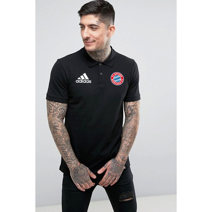 Just Cloth Kaos Polo Bayern Munchen - Hitam A-081
