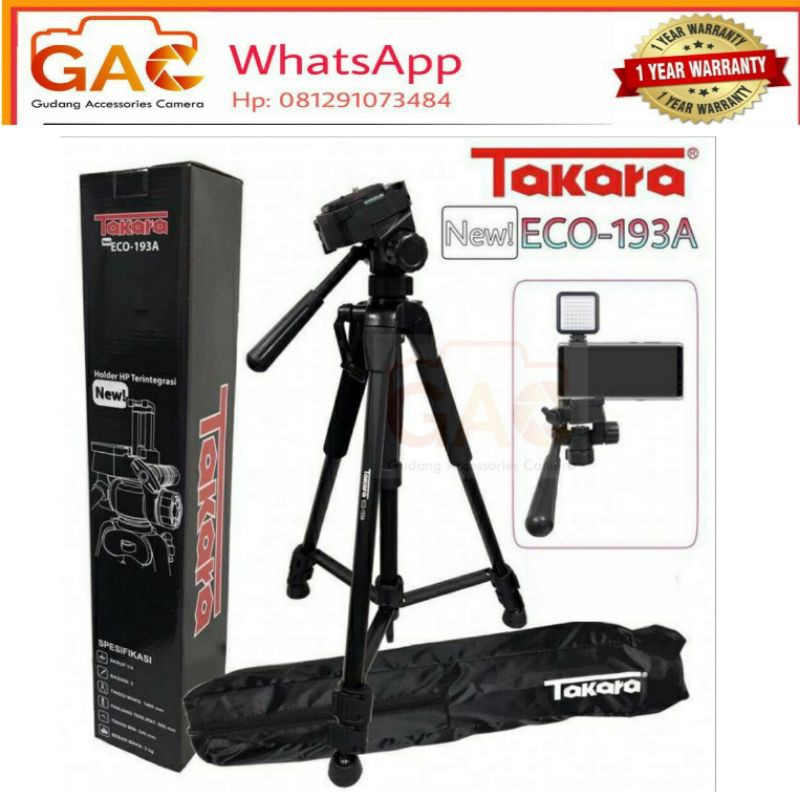 tripod Takara ECO-193A ECO193A NEW VERSION + holder HP