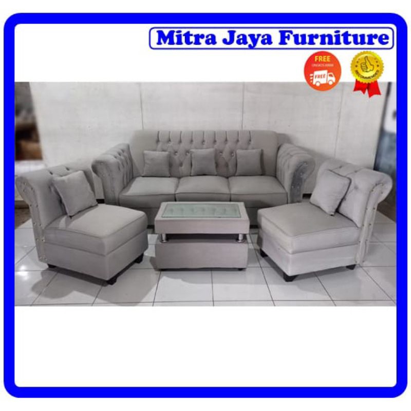 SOFA 311 MINIMALIS KANCING/ SOFA 311 BELUDRU