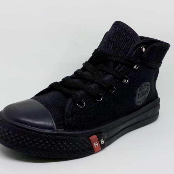 sepatu anak sekolah boot tali full hitam SD SMP SMA kuliah import ori