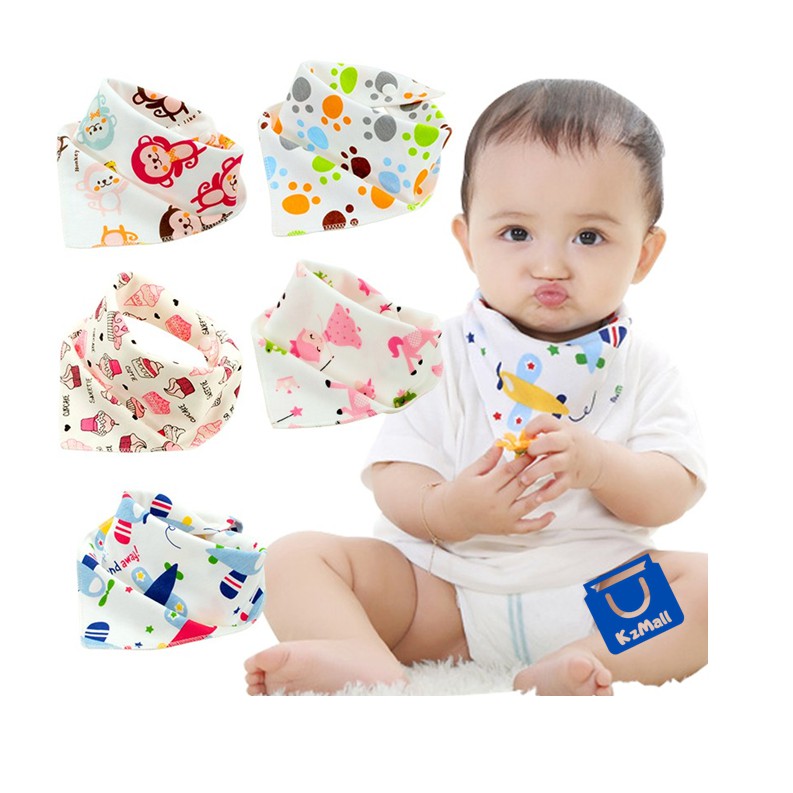 Bib Segitiga Bayi Tatakan Air Liur / Celemek Segitiga Bayi Air Liur Import (random motif)