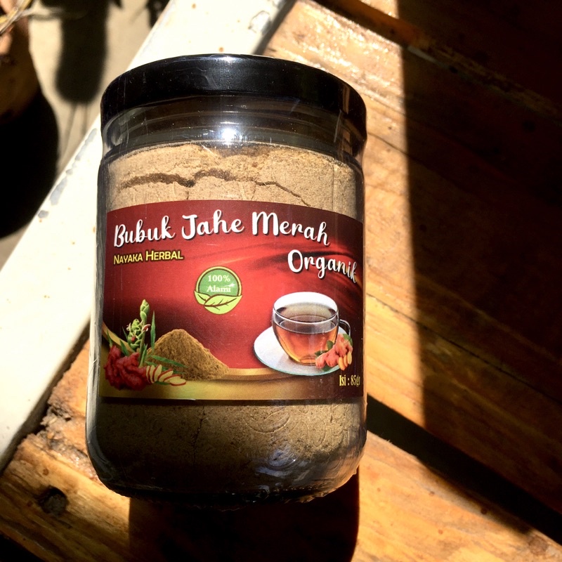 

100% Jahe Merah Bubuk Organik 85grams (Jar Kaca)