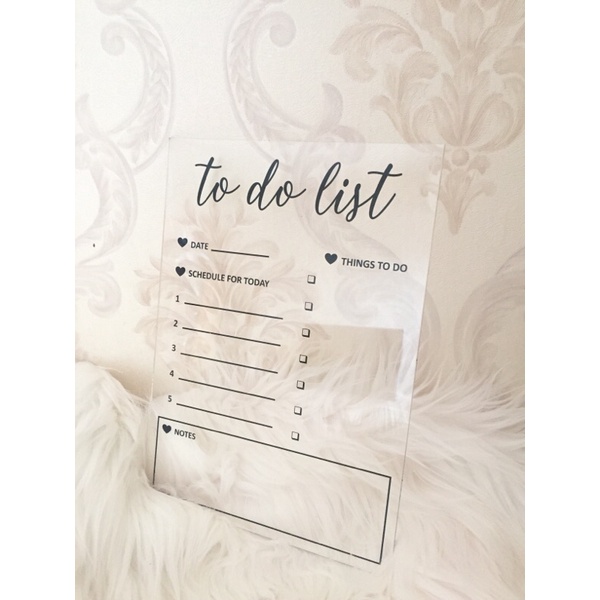 

TO DO LIST / PLANNER / DAILY PLANNER / PLANNER HARIAN / DEKORASI RUANGAN / ACRYLIC PLANNER