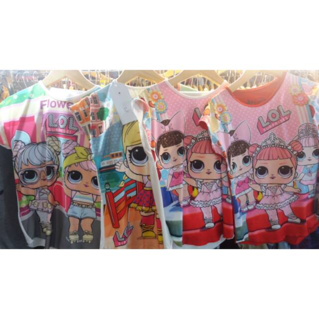 Kaos Coco ice : lol/Minnie mouse/frozen/little pony/princess