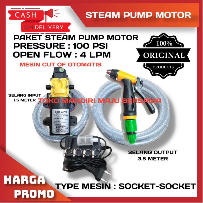 Alat Cuci Motor / Mobil / Motor / Ac / Steam Motor Pompa Dc 12v Cut Of