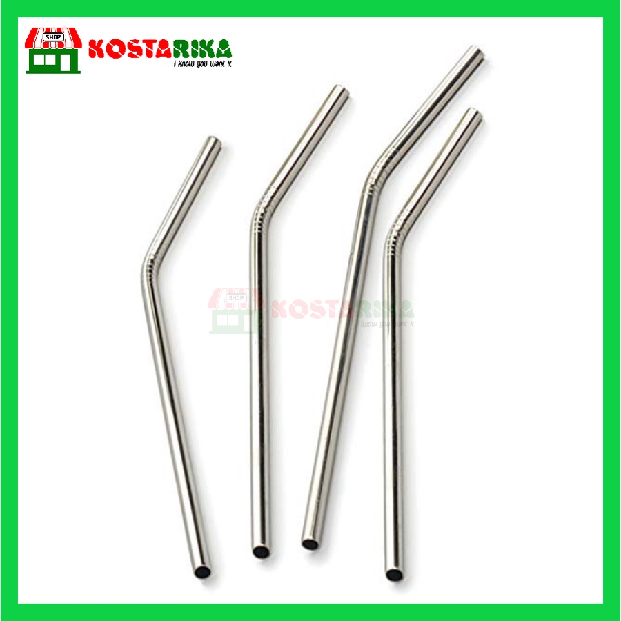 Sedotan Stainless Bengkok Straw Sedotan Besi Lengkung Stanless