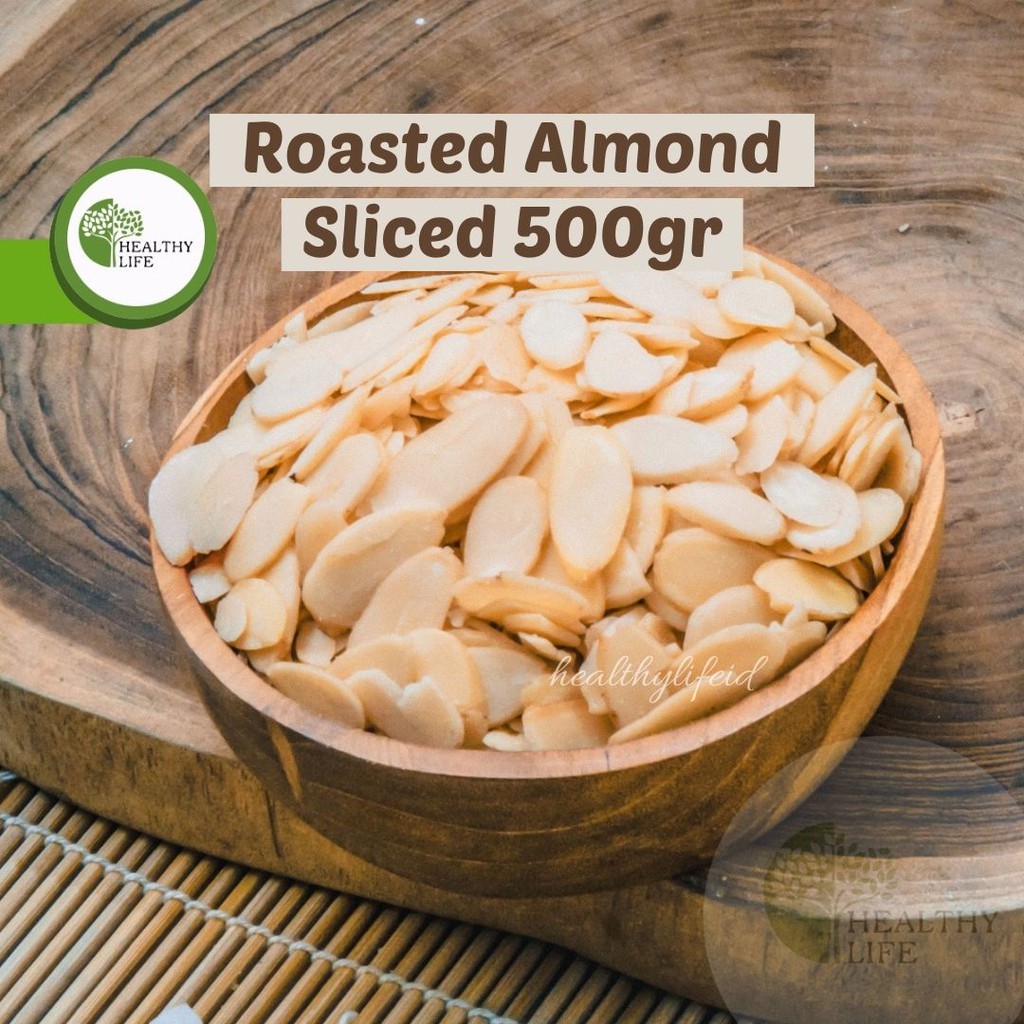 

Roasted Almond Sliced 500gr (Irisan Kacang Almond Panggang)