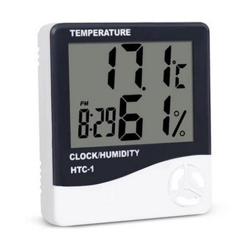 Hygrometer HTC-1 Termometer Ruangan Digital Jam Thermometer Indoor