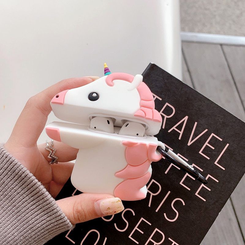 Airpods 1/2 - PRO 3D Case Karakter Kartun Bahan Silikon 1-20-5