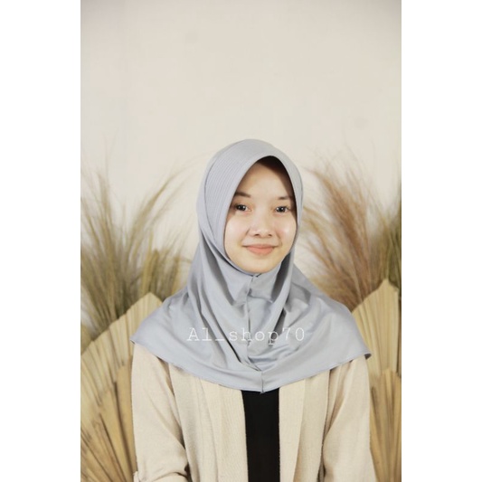 Bergo Jersey premium / hijab sporty pendek / hijab sporty salur (PET BESAR LINEAR)-3
