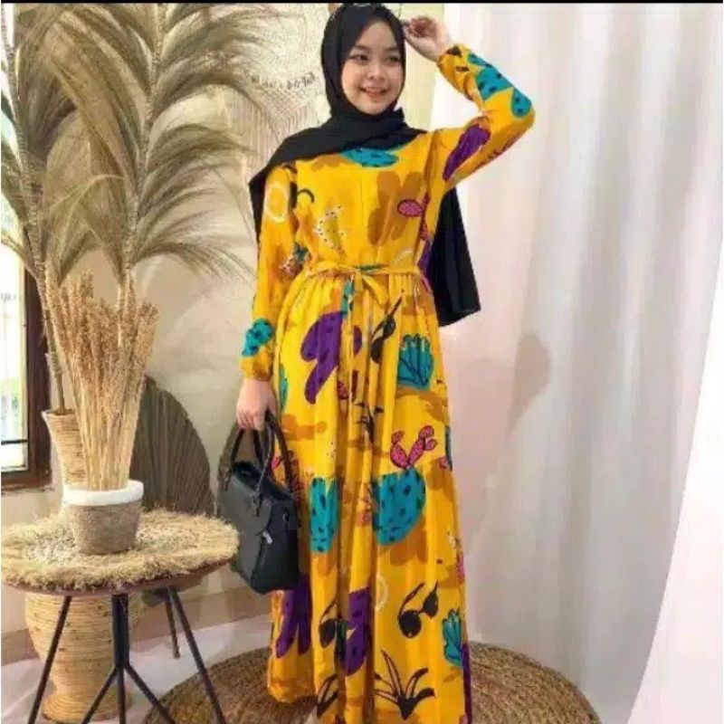 GAMIS KAKTUS BUSUI RAYON BAYAR DITEMPAT/COD