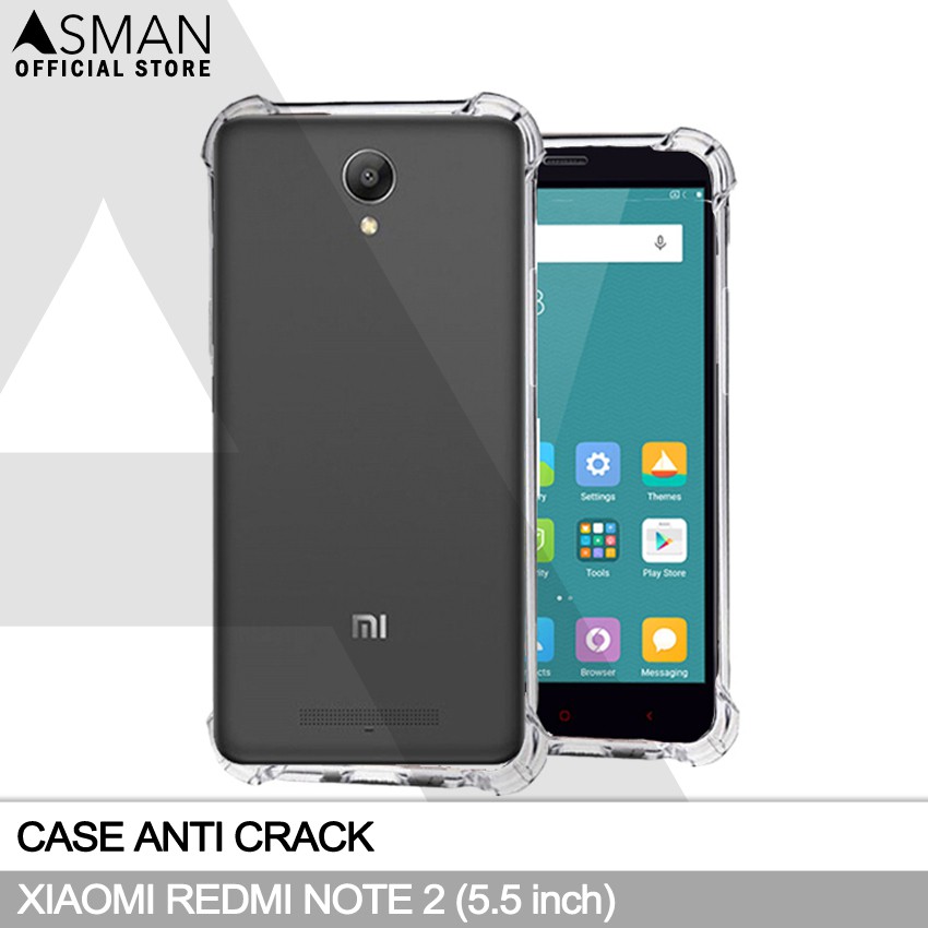 Anti Crack Xiaomi Redmi Note 2 (5.5&quot;) | Soft Case Anti Bentur - Clear
