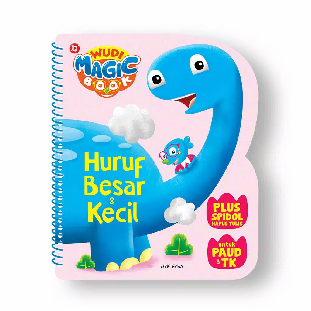 

WUDI MAGIC BOOK HURUF BESAR & KECIL (buku tulis hapus) plus spidol