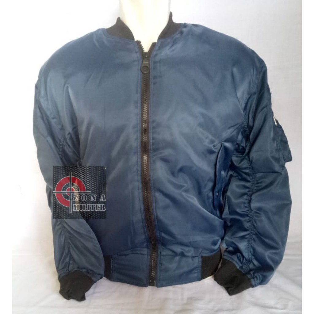 JAKET BOMBER BIRU AU ARMY TACTICAL