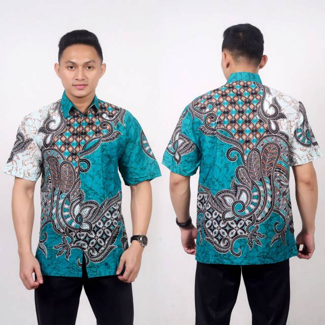 Kemeja Batik Lengan Pendek / Hem / Sragam Kantor / kondangan / baju Pria dewasa /  formal / Kasual