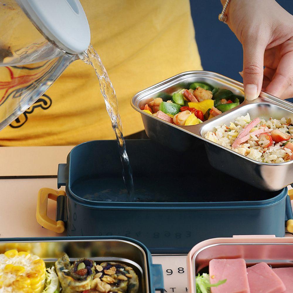 SOLIGHTER Lunch Box Portable Stainless Steel Japanese-Style Insulation Heated Food Container