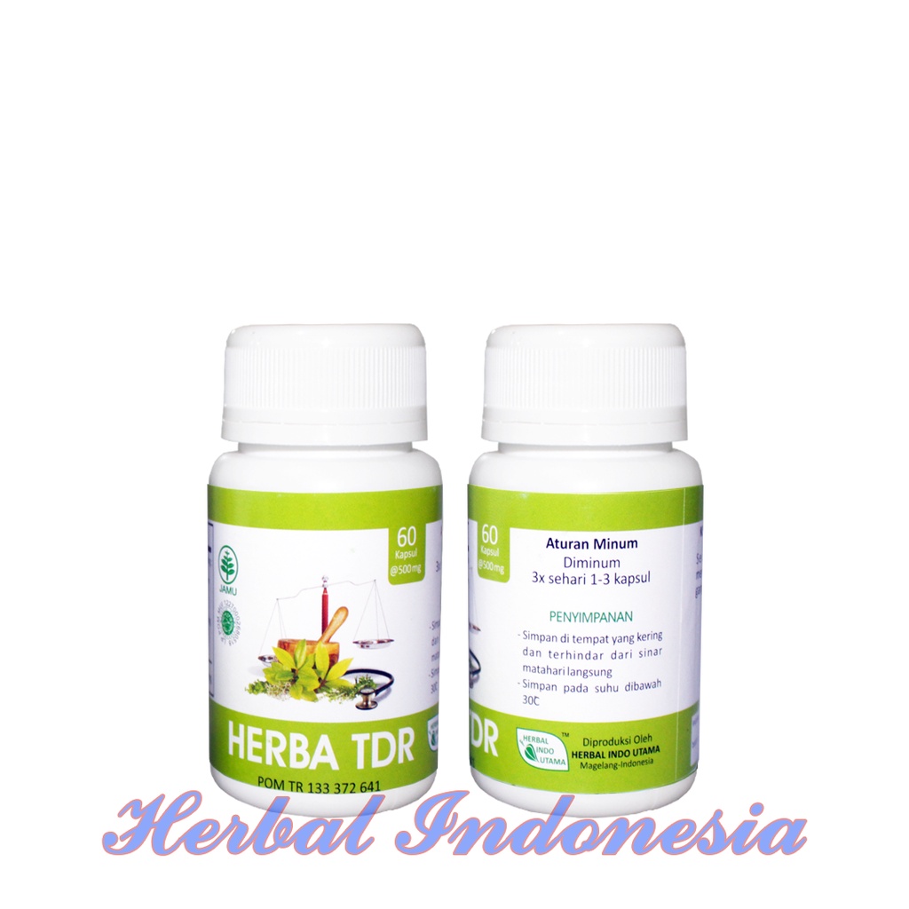 Kapsul Herbal TDR HIU Isi 60 - Membantu mengobati susah tidur, insomnia - HERBATDR