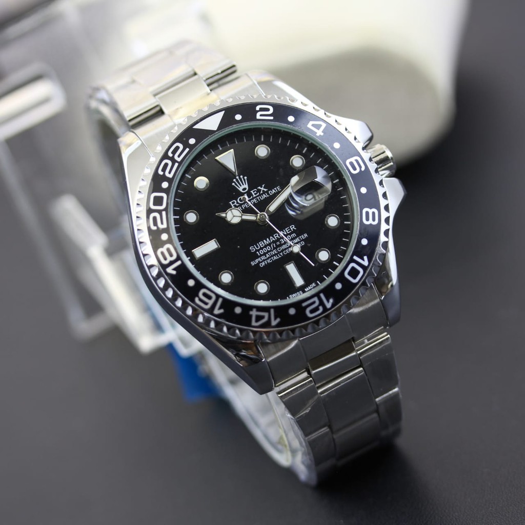 New Jam Tangan Pria Rolex Submariner Tanggal Aktif Stainlees Steel