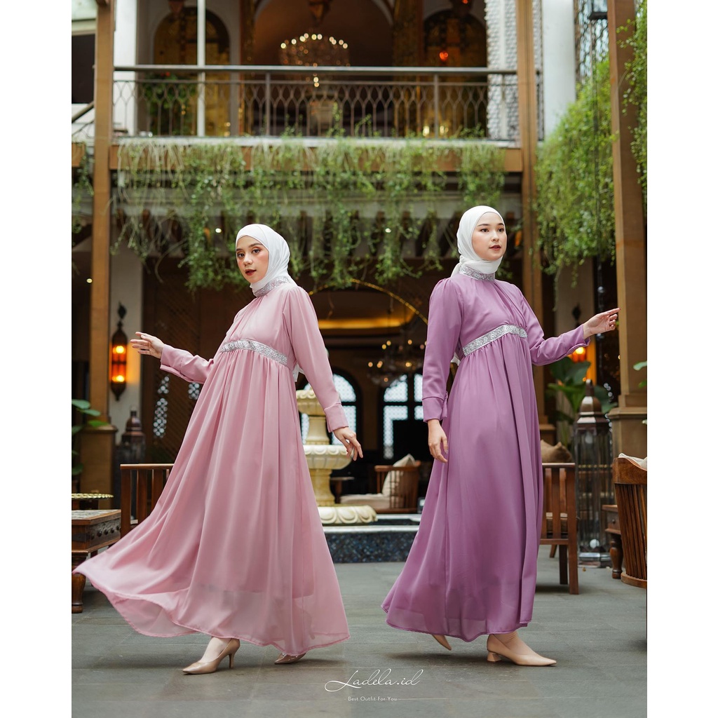 DRESS MUSLIM - AUDREY DRESS - IED SERIES - PAKAIAN MUSLIM WANITA