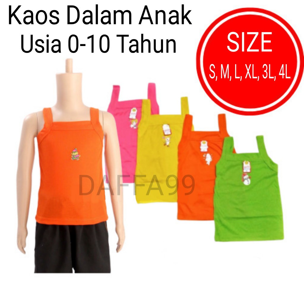 Singlet Anak Motif Kartun Bordir Sablon