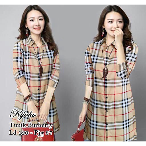 HOPYLOVY - Tunik Wanita Bahan Katun Terbaru Kyoko Berry