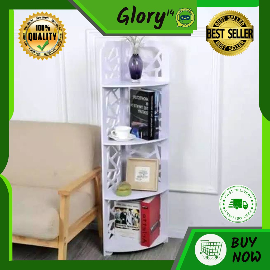 RAK POJOK RUANG TAMU RAK POJOK RUANGAN VINTAGE TEMPAT PENYIMPANAN SUDUT 4 SUSUN A519