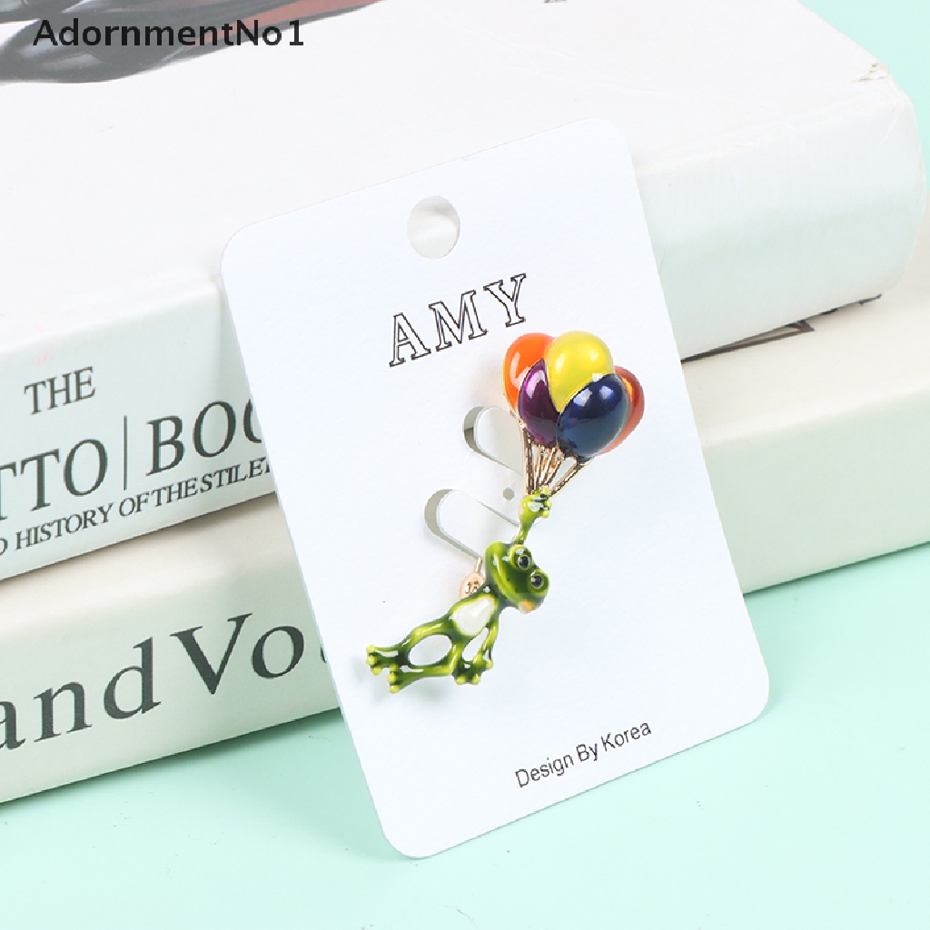 (AdornmentNo1) Bros Pin Enamel Desain Katak + Balon Warna Warni