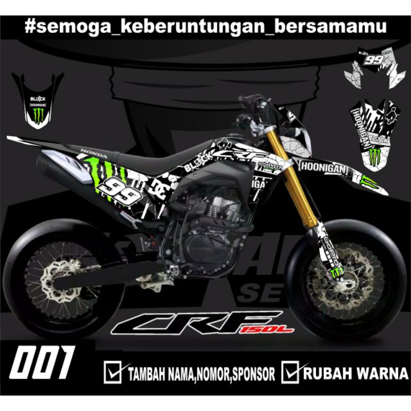 Sticker setiker stiker decal CRF 150 L- minimalis Fullbody-Dekal stiker CRF 150 L Trail Supermoto