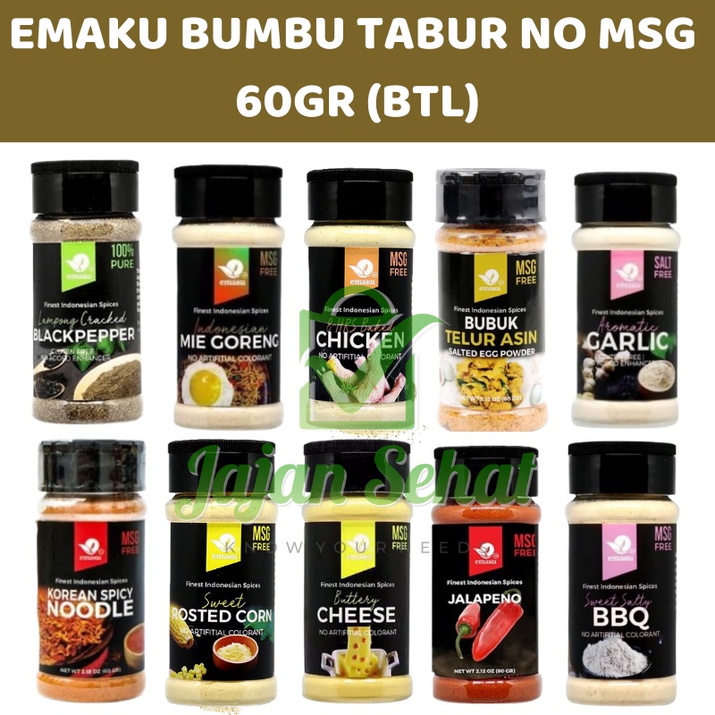 Emaku Bumbu Tabur No MSG 60gr Botol