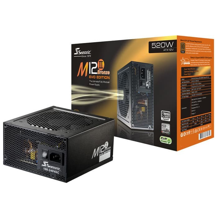 POWER SUPPLY SEASONIC M12II-520 EVO EDITION 520W FULL MODULAR - 80+ BR