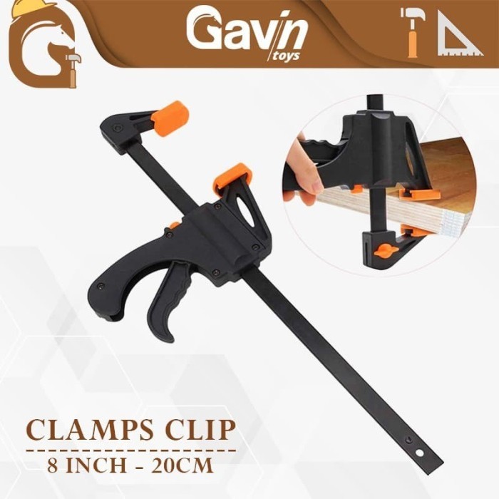 GOOD Clamp Kayu 8 Inch DIY Woodworking Penjepit Kayu 20cm Quick Release 8in