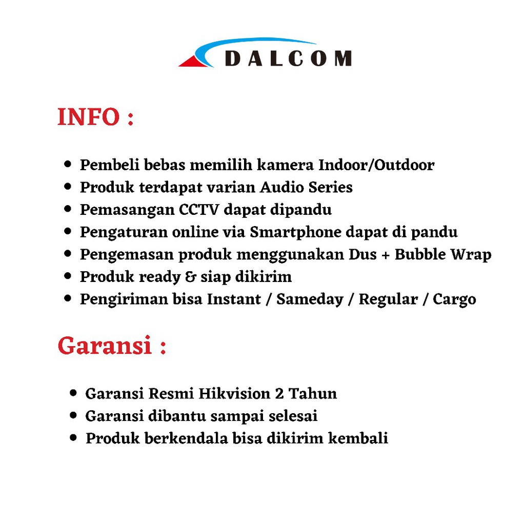 PAKET CCTV HIKVISION 2MP 4 CHANNEL 2 CAMERA KAMERA CCTV TURBO HD