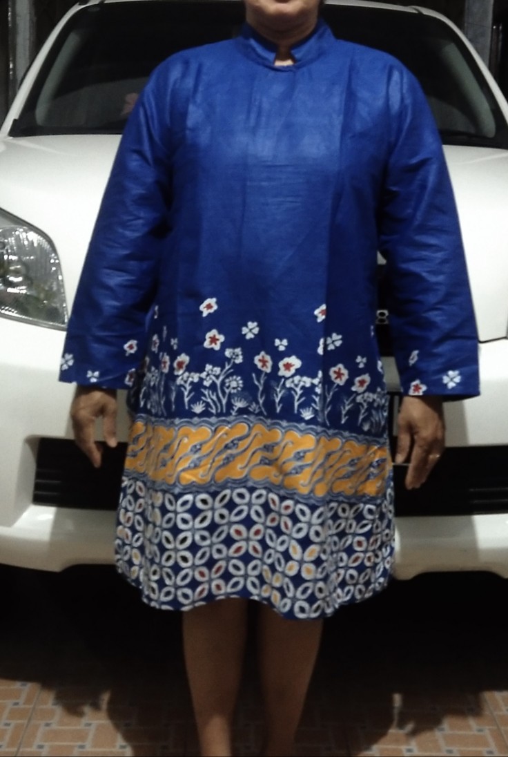 Tunik Batik Wanita Modern Terbaru Jumbo M L Xl Xxl Atasan Batik Wanita Seragam Murah Riskymabatik
